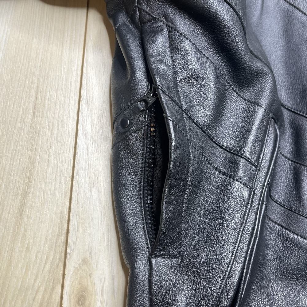 HJC leather Motor Cycle Jacket Cirotech Riding Gear Scotchlite 3M Size 42 - Picture 5 of 16